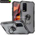 For Vivo Y20 / Vivo Y20G / Vivo Y12S / Vivo Y12A Honeycomb Armor Magnetic Ring Bracket Phone Case.