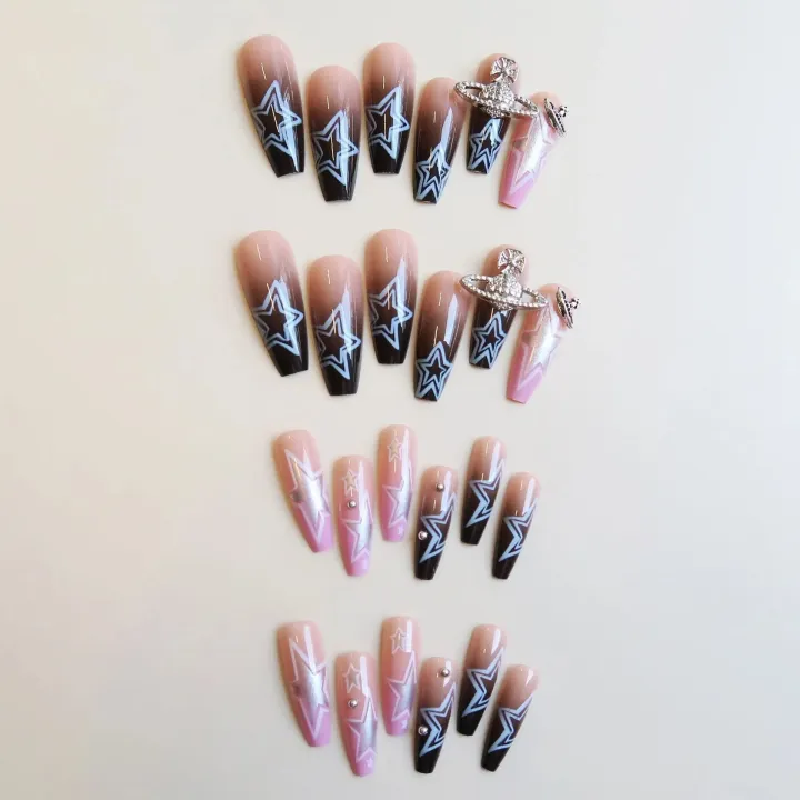 y2k%20Nails%20Five-pointed%20Star%20Pattern%20False%20Nails%20Halloween%20Style%20Long%20Coffin%20Ballet%20Press%20on%20Nails%20For%20Girl%20Full%20Cover%20Wearable%20-%20Image%203