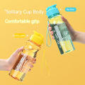 Transparent Water Bottle Portable Sport Cup for Drinking Kitchen Tools 550ML Water Bottle For School Gym Travel Girl Boy.