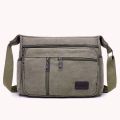 Men Canvas Shoulder Bags Multi Pocket Male Travel Office Messenger Totes Handbag. 