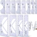 13 Pieces T-Shirt Ruler Guide Set-Shirt Ruler Tool,DIY Printing Rulers for Heat Press T-Shirt Center Design.