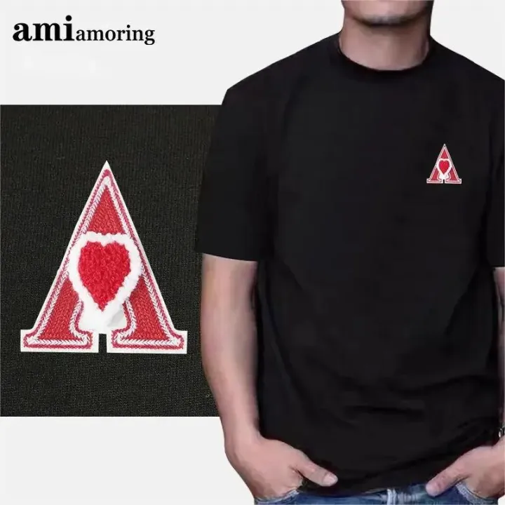 AMI%20AMORING%20Couple%20Matching%20Short%20Sleeve%20T-Shirt%20for%20Men%20and%20Women%20Loose%20Cotton%20Half%20Sleeve%20T-Shirt%20Four%20Seasons%20Tops%20Tees%20-%20Image%202