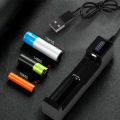 ABS - Reliable Overheat - Overcurrent - Overcharge and Over discharge Protection - Battery Charger - For 18650 16340 14500 AA AAA CR123A Battery Only. 