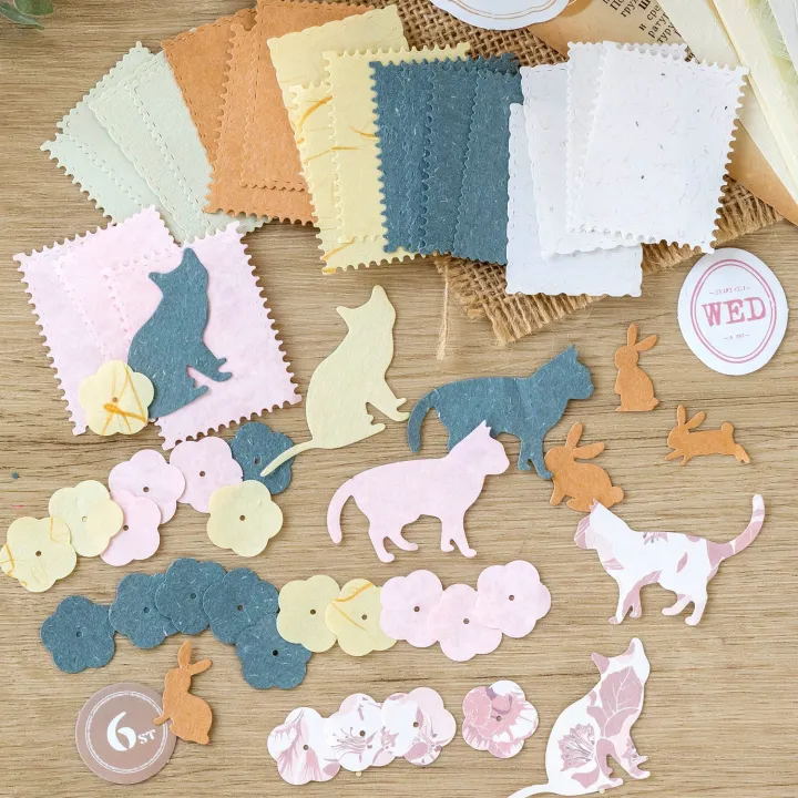 40Pcs%20Floral%20Handmade%20Paper%20Mix%20Material%20Junk%20Journal%20Planner%20Scrapbooking%20Vintage%20Decorative%20Collage%20DIY%20Craft%20Background%20Paper%20-%20Image%206