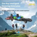 FLH DO1 EPP Foam RC Fighter Jet 2.4G 4 Channels Drone Intelligent Altitude Hold Helicopter Toy, with 2 Batteries. 