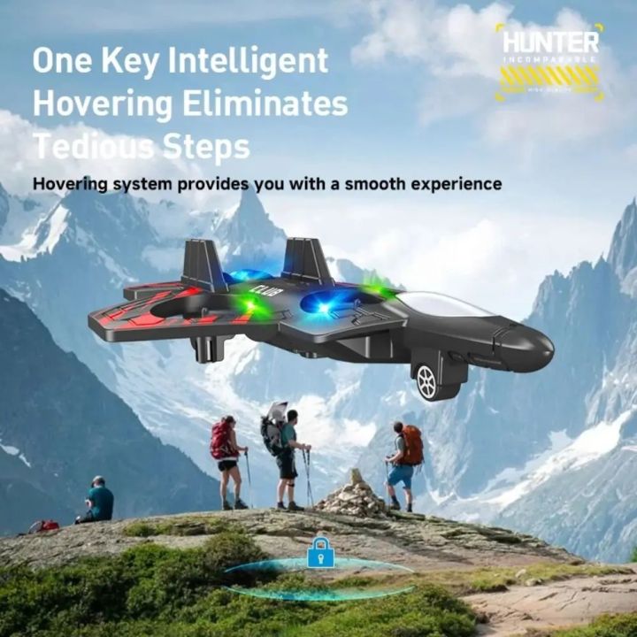 FLH%20DO1%20EPP%20Foam%20RC%20Fighter%20Jet%202.4G%204%20Channels%20Drone%20Intelligent%20Altitude%20Hold%20Helicopter%20Toy,%20with%202%20Batteries%20-%20Image%203