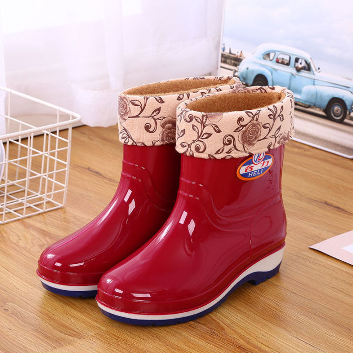 Mid-Calf%20and%20Low%20Length%20Rain%20Shoes%20Women's%20Non-Slip%20Rubber%20Shoes%20Rubber%20Boots%20Knee-High%20Rain%20Boots%20Wear-Resistant%20Rain%20Boots%20Fashion%20Velvet%20Padded%20Warm%20-%20Image%206