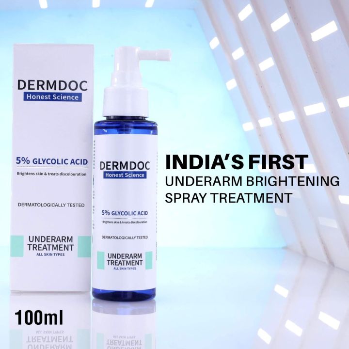 Dermdoc Underarm Treatment Spray, 5% Glycolic Acid -100 ml