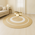 Natural & White Colour Jute Floor Mat/Rugs - 3 Feet. 