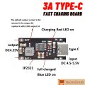 Lithium Battery 18650 Charging Module 3A Type C Fast Charging Board.