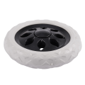 OUMERY 6X Black White Plastic Core Foam Cartwheel Casters. 