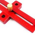 Aluminum Alloy T-shaped Scale Measuring Ruler Woodworking DIY Tool Straight Line Drawing with 0-270mm Working Scale. 