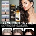 30ml Anti-Greying Hair Serum Ganoderma Nutrient Natural Darkening Serum Anti Greying Hair Serum for Women Men hair growth Care BruberryBeE. 