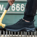 【selevn roind】 Air Cushion Working Shoes For Men Anti-Smashing Steel Toe Puncture Proof Construction Safety Shoes Sneakers Male Footwear. 