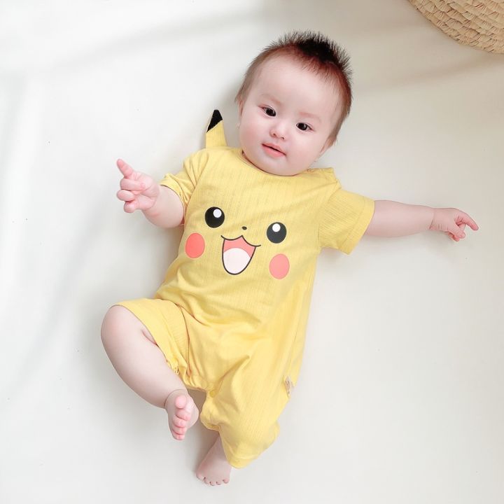 【KuaKe Mall】（NEW）Pikachu Newborn Climbing Clothes Thin