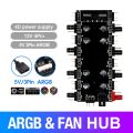 12V 4Pin RGB 5V 3 pin ARGB Cable Splitter Hub SATA/4D Powered Extension Cable Adapter LED Strip Light PC RGB Fan Cooler Control.