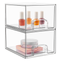 1PCS Clear Stackable Storage Drawers,Bathroom Makeup Organizer,Storage Bins for Home Organization and Storage. 