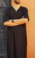 Saudi Men Robe Muslim Islamic Prayer Short Sleeve Clothes Arabic Jubba Dress Summer Ramadan Turkey. 