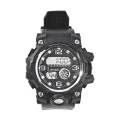 Silver Black - Men's Classic Digital Circular Watch. 
