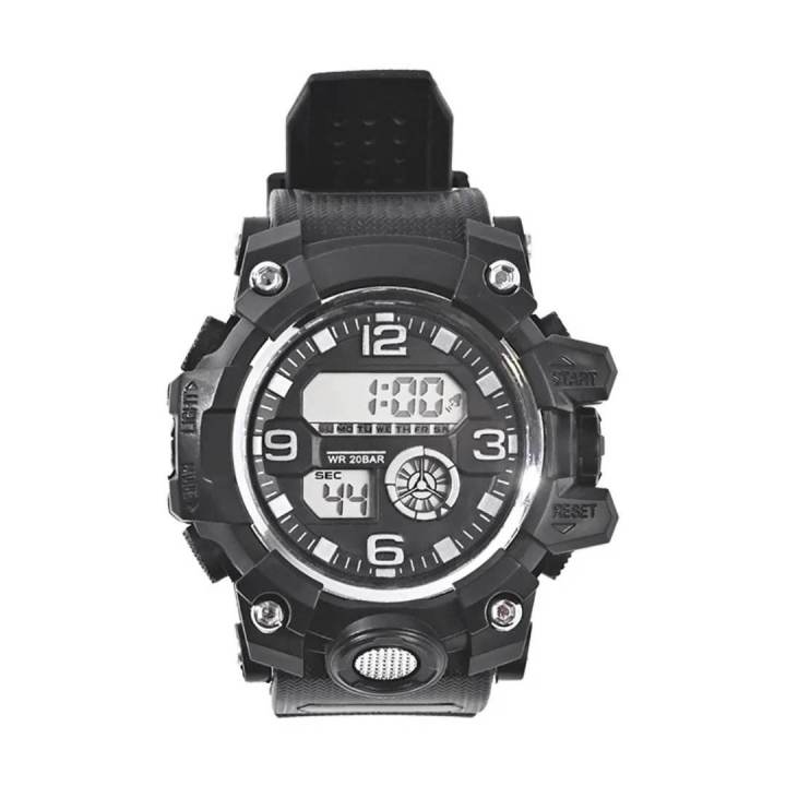 Silver Black - Men's Classic Digital Circular Watch