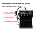 Smart Lithium Battery Charger 3.7V Li-ion Battery Charging For 18650 14500 16340 Batteries Portable USB Independent Fast Charger.
