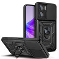Lereach For OPPO A77 5G Thick Armor Mobile Phone Case TPU+PC Hard Ring Car Ring Bracket Shockproof Back Cover Camera Protection. 