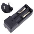 3.7V 18650 Universal Double Li-ion Rechargeable Battery Charger ABS material Input: AC100-240V 47-63Hz.