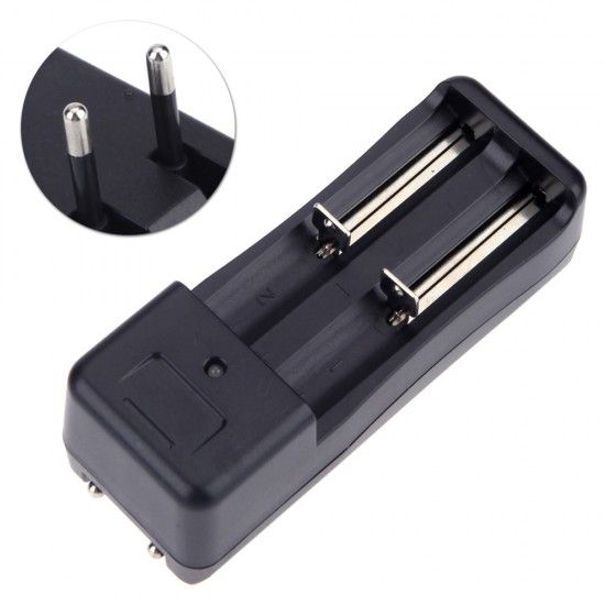 3.7V 18650 Universal Double Li-ion Rechargeable Battery Charger ABS material Input: AC100-240V 47-63Hz