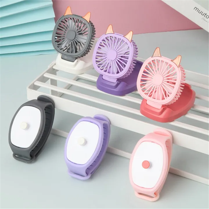Cartton%20Cat%20Design%20Portable%20Wrist%20Strap%20Mini%20Watch%20Hand%20Held%20Fan%20USB%20Charging%20Small%20Rechargeable%20Fans%20With%20Colorful%20LED%20Lights%20-%20Image%202