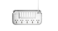 LDNIO SC5309 5xAC 3xUSB 2500W Power strip with Organizer - white. 