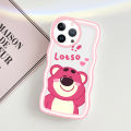 Linemond Cute Strawberry Bear Phone Case for OPPO A1 Pro 5G A11 A11S A12 A12E A15 A15S A16 A16E A16K A16S A17 A1K A31 2020 A32 A33 A35 A36 A37 A39 A3S A5 2018 A52 A53 A53S A54 A54S A55 soft Cover,for Girls Women Pink. 