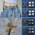 1Set Nail-free Metal Jeans Button Snaps Detachable Pants Clips Buttons Pins Women's Brooch Set Tighten Waist Brooches. 