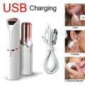 Rechargeable Flawless Face Hair Removal Women Painless Facial Hair Remover Ladies Trimmer Shaver Razor Machine With With Heavy Duty Battery, Imported USB Cable And Led Light For Peach Fuzz Fine Hair Chin Eyebrows Cheek.