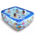 Kids Baby Children lInflatable Swimming Pool Bath Tub Portable Outdoor Summer Water Fun Play Toy (Size: Length-120Cm, Width-90Cm, Hight-36Cm).