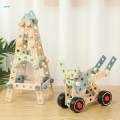 Nut Disassembly Toy, Pretend Game Tool, Creative Fine Motor Skills, Kids Construction Toy Set, Wooden Tool Set for Indoor Role Education.