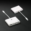 FB Lightning iOS OTG 5 in 1 Card Reader FB-OTG31 Data Transfer Charging Reader Support XQD SD TF No need APP for iPhone iPad.