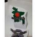 Sticker for motorcycle and car Bangladesh Map.