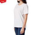 Women's Round Neck Short Sleeve Casual Cotton T-Shirt for Ladies From LEVIN. 