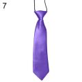 School Boys Kids Children Baby Wedding Solid Colour Elastic Tie Necktie. 