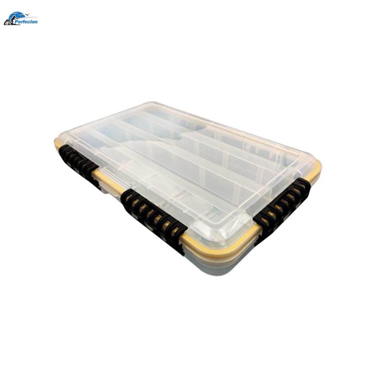 Fishing Tackle Box, Sun Protection Waterproof Tray, Thicker Floating Airtight Stowaway with Adjustable Dividers for Freshwater Saltwater Storage Box