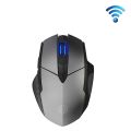 Inphic PM6 6 Keys 1000/1200/1600 DPI Home Gaming Wireless Mechanical Mouse, Colour: Gray Wireless+Bluetooth 4.0+Bluetooth 5.0.