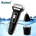 Kemei KM - 6330/6558 Reciprocating 3 in 1 Multi Useable Electric Shaver - Black EU Plug. 