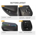 Delux M618C Wireless Silent Ergonomic Vertical 6 Buttons Gaming Mouse USB Receiver RGB 1600 DPI Optical Mice With For PC Laptop. 
