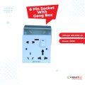6 Pin Multi with Type I, 2 Pin and 3 Pin Combined Function Universal Socket with Switch 6Pin Multy. 