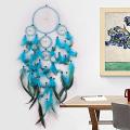 New Style Large Dream Catcher Macrame Wall Hanging Boho Dreamcatcher With Feather Leaf Big Woven Bohemian Dream Catchers Home Decoration. 