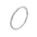 S925 Sterling Silver Simple Bracelet Geometric Lines Cord for Braiding Ring Women's Affordable Luxury Fashion Normcore Style Ring Jewelry.