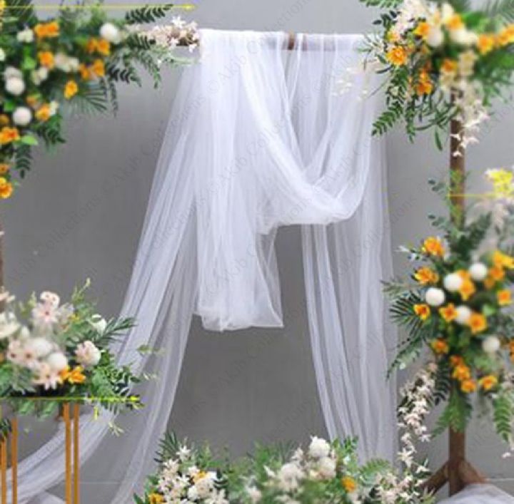 White Tissue Fabrics For Birthday, Wedding and Party Decoration