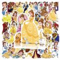 10/30/50PCS Beauty and The Beast Disney Princess Stickers DIY Skateboard Luggage Phone Bike Car Kids Toy Cute Cartoon Decal Gift. 