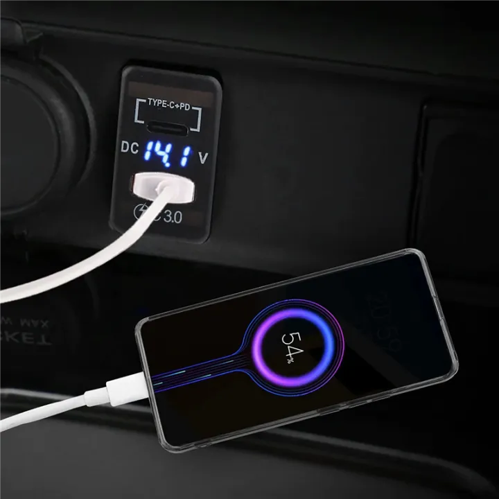 12V-24V%20USB%20Outlet%20Dual%20Quick%20Charge%203.0%20&%20PD%20USB%20C%20Port%20Charger%20Socket%20Power%20Adapter%20for%20Car%20Boat%20Marine%20Truck-A%20-%20Image%205