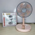 Jy Super JY-2215 Professional Rechargeable Portable Mini Folding Table Fan Strong Wind - AC/DC.
